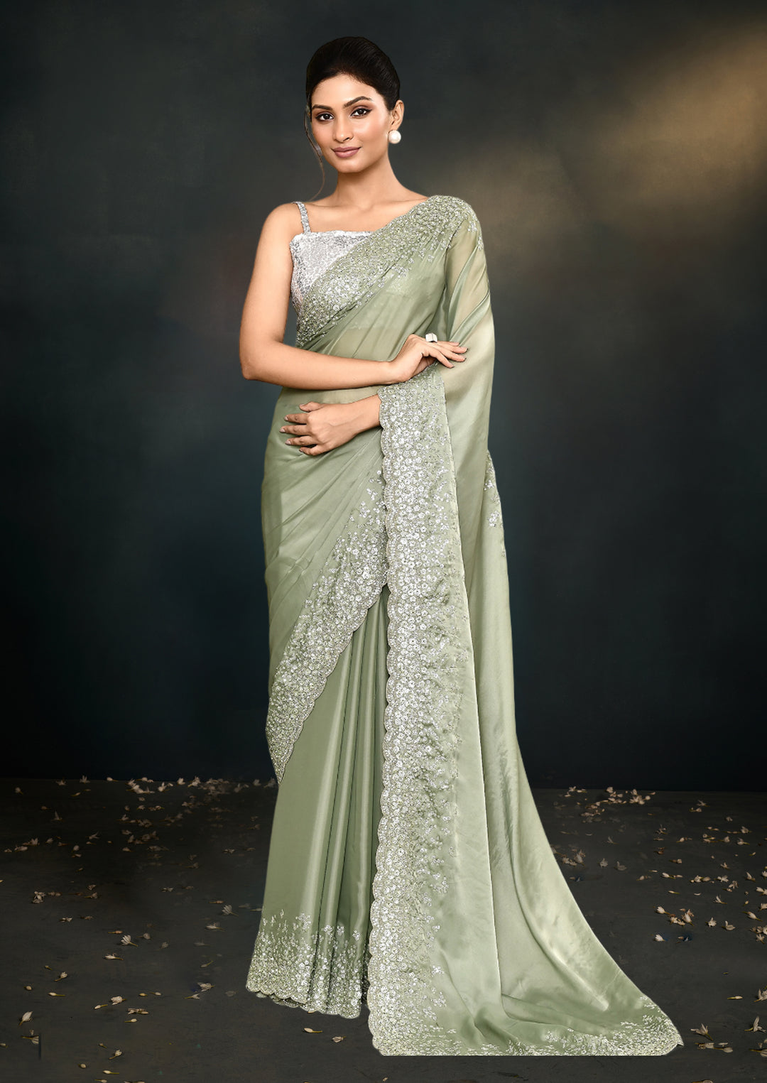 Charming Satin Silk Saree with | Unmatched Beauty for Grand Occasions