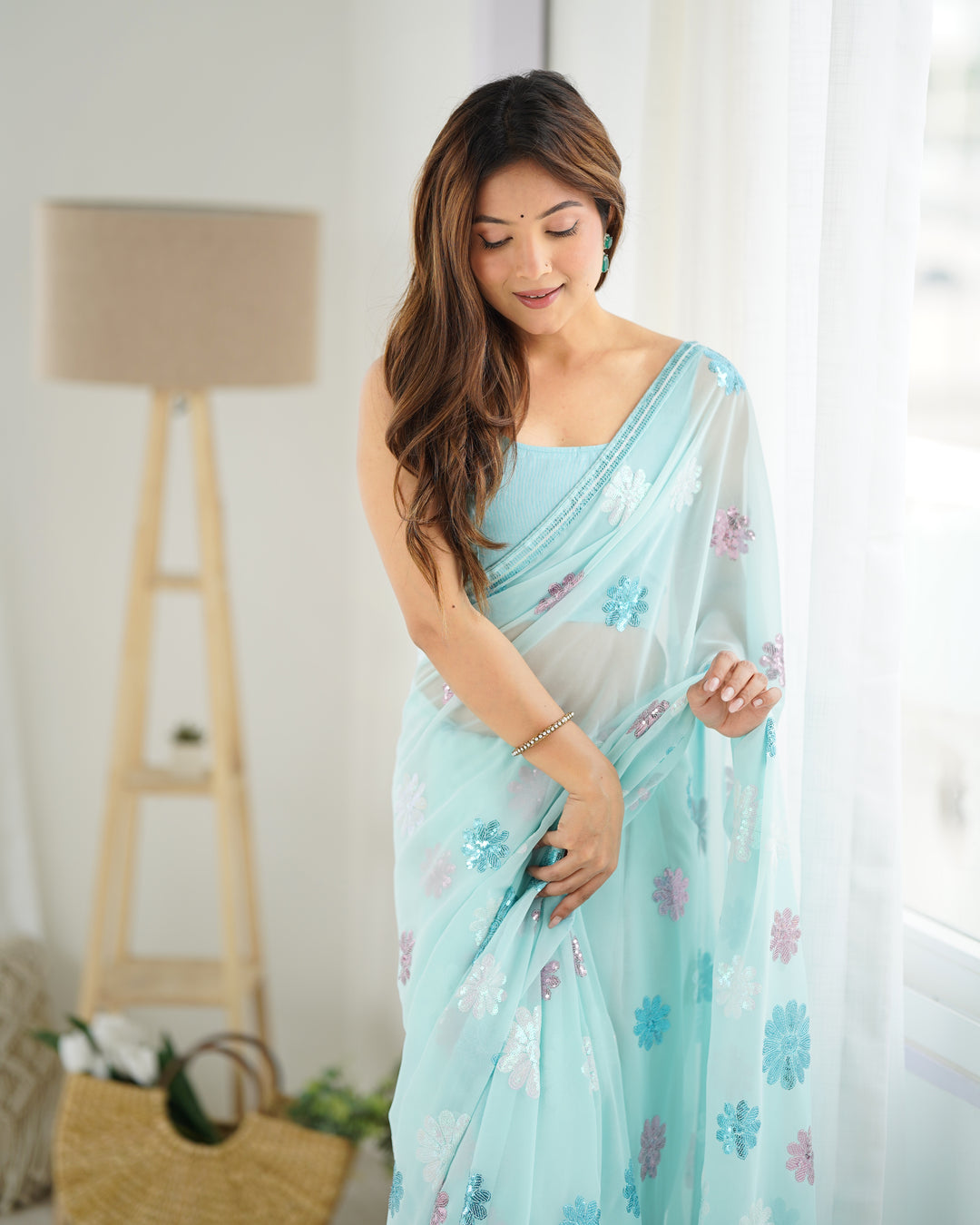 Elegant Faux Georgette Saree with | Unmatched Beauty for Grand Occasions