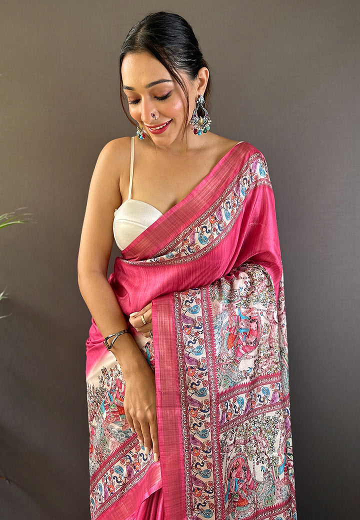 Charming Tussar Silk Saree with | Unmatched Beauty for Grand Occasions