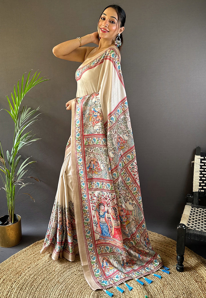 Charming Tussar Silk Saree with | Unmatched Beauty for Grand Occasions