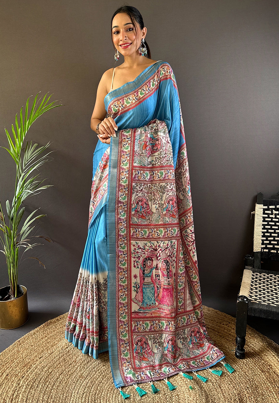 Charming Tussar Silk Saree with | Unmatched Beauty for Grand Occasions