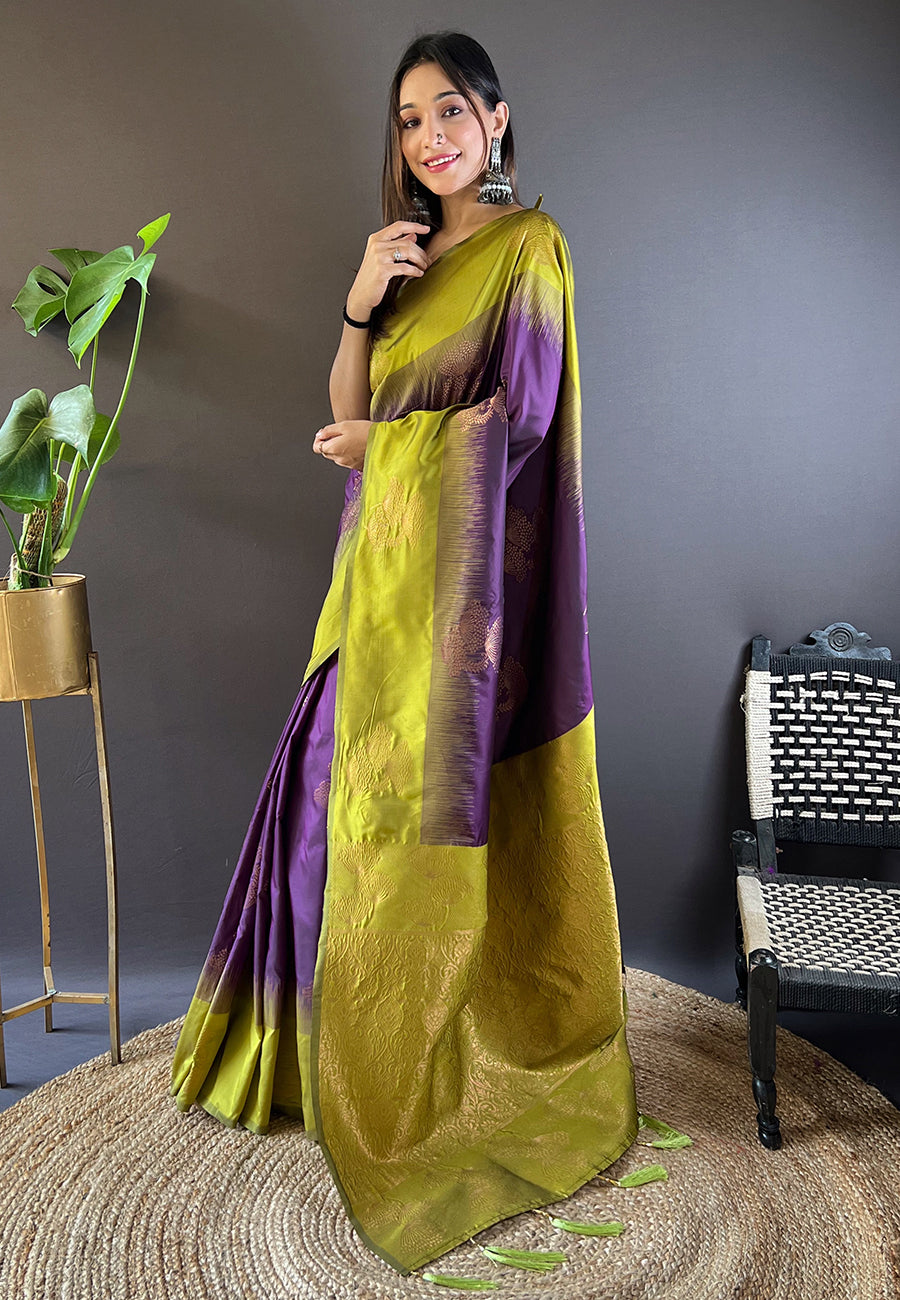 Sophisticated Soft Silk Saree | An Exclusive Designer Masterpiece