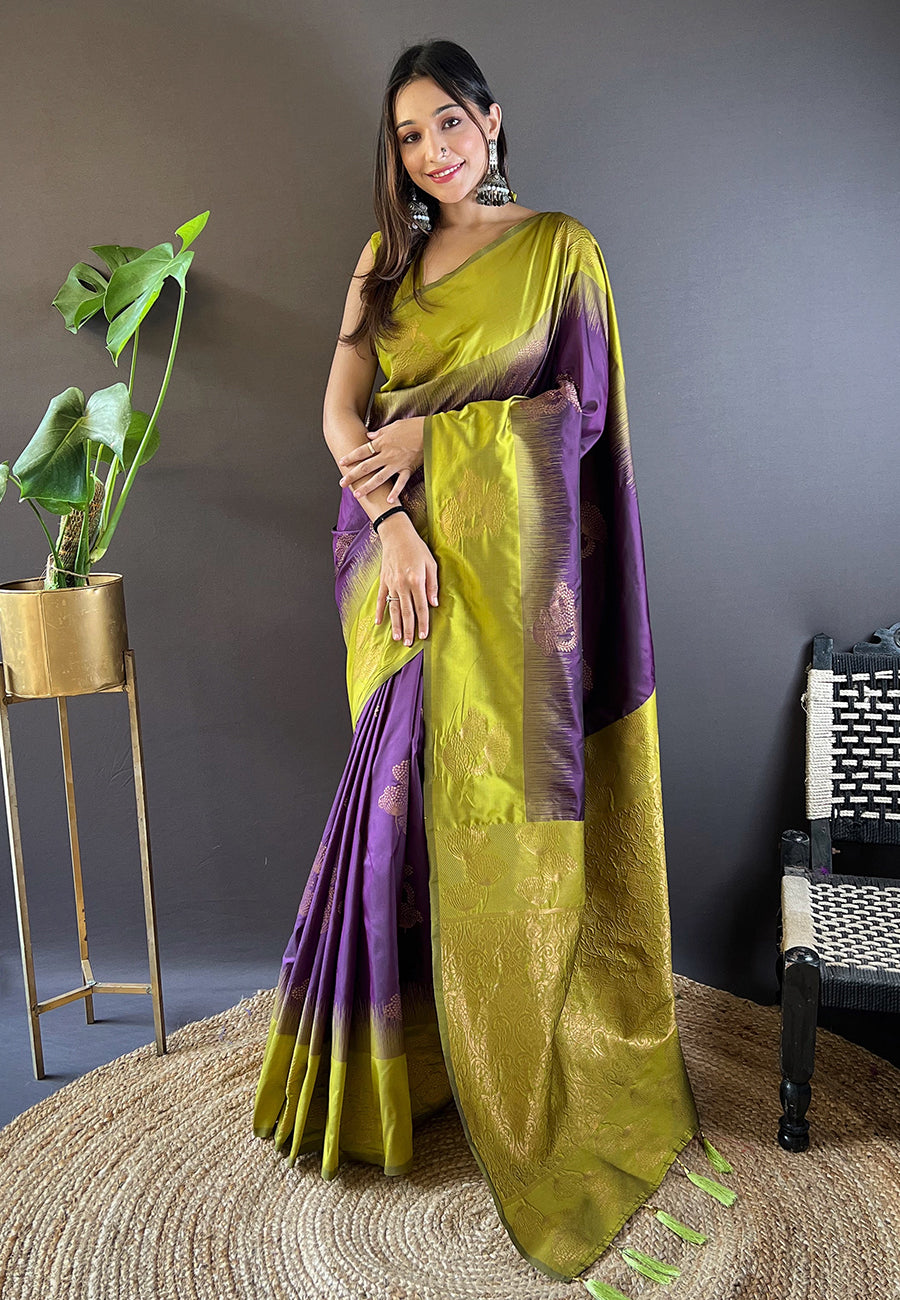 Sophisticated Soft Silk Saree | An Exclusive Designer Masterpiece