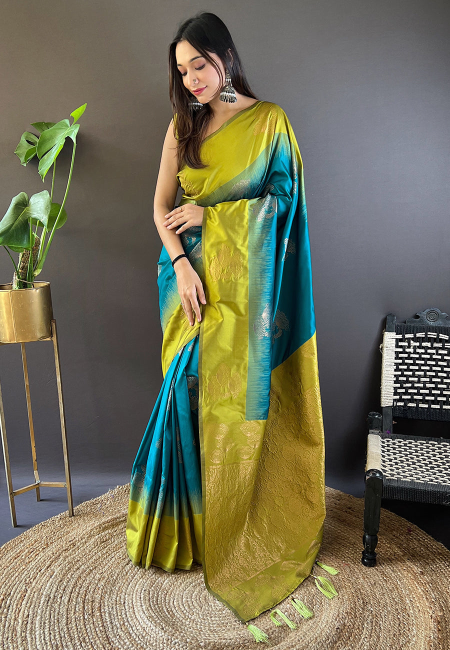 Sophisticated Soft Silk Saree | An Exclusive Designer Masterpiece