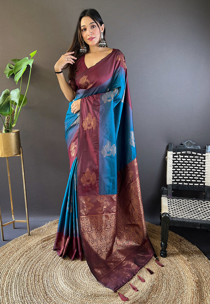 Sophisticated Soft Silk Saree | An Exclusive Designer Masterpiece