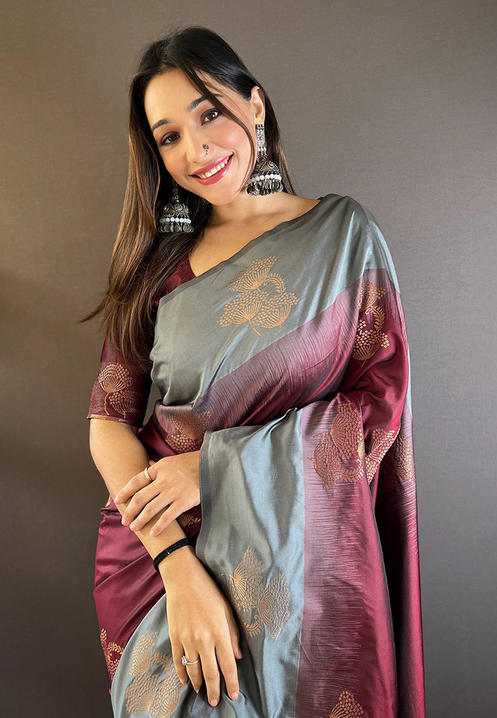 Sophisticated Soft Silk Saree | An Exclusive Designer Masterpiece