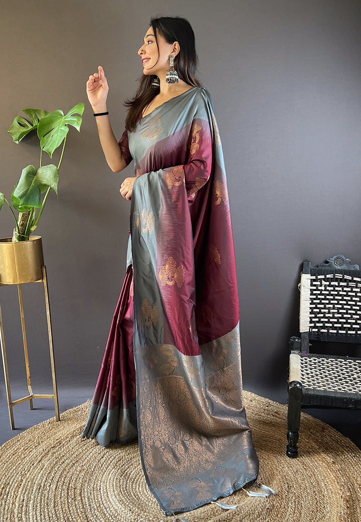 Sophisticated Soft Silk Saree | An Exclusive Designer Masterpiece