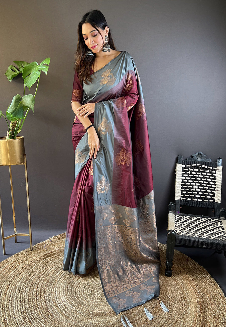 Sophisticated Soft Silk Saree | An Exclusive Designer Masterpiece