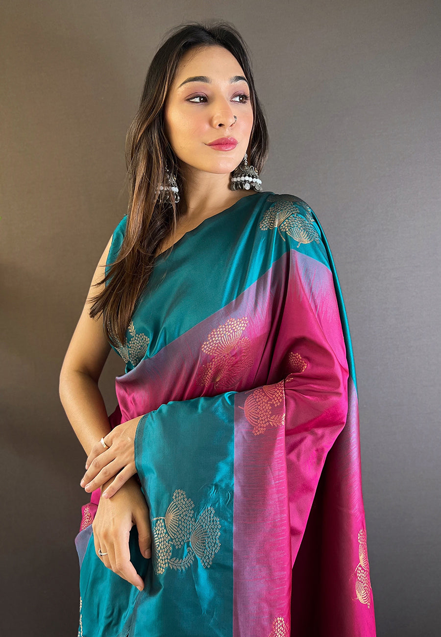 Sophisticated Soft Silk Saree | An Exclusive Designer Masterpiece