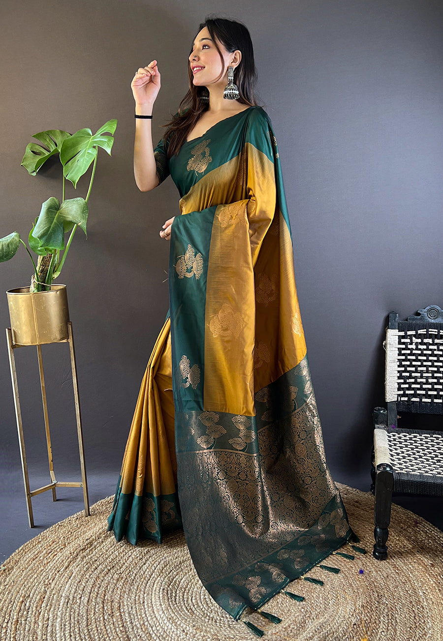 Sophisticated Soft Silk Saree | An Exclusive Designer Masterpiece