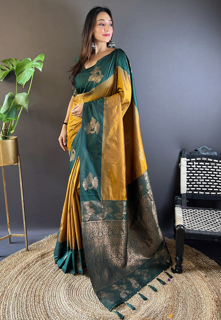 Sophisticated Soft Silk Saree | An Exclusive Designer Masterpiece