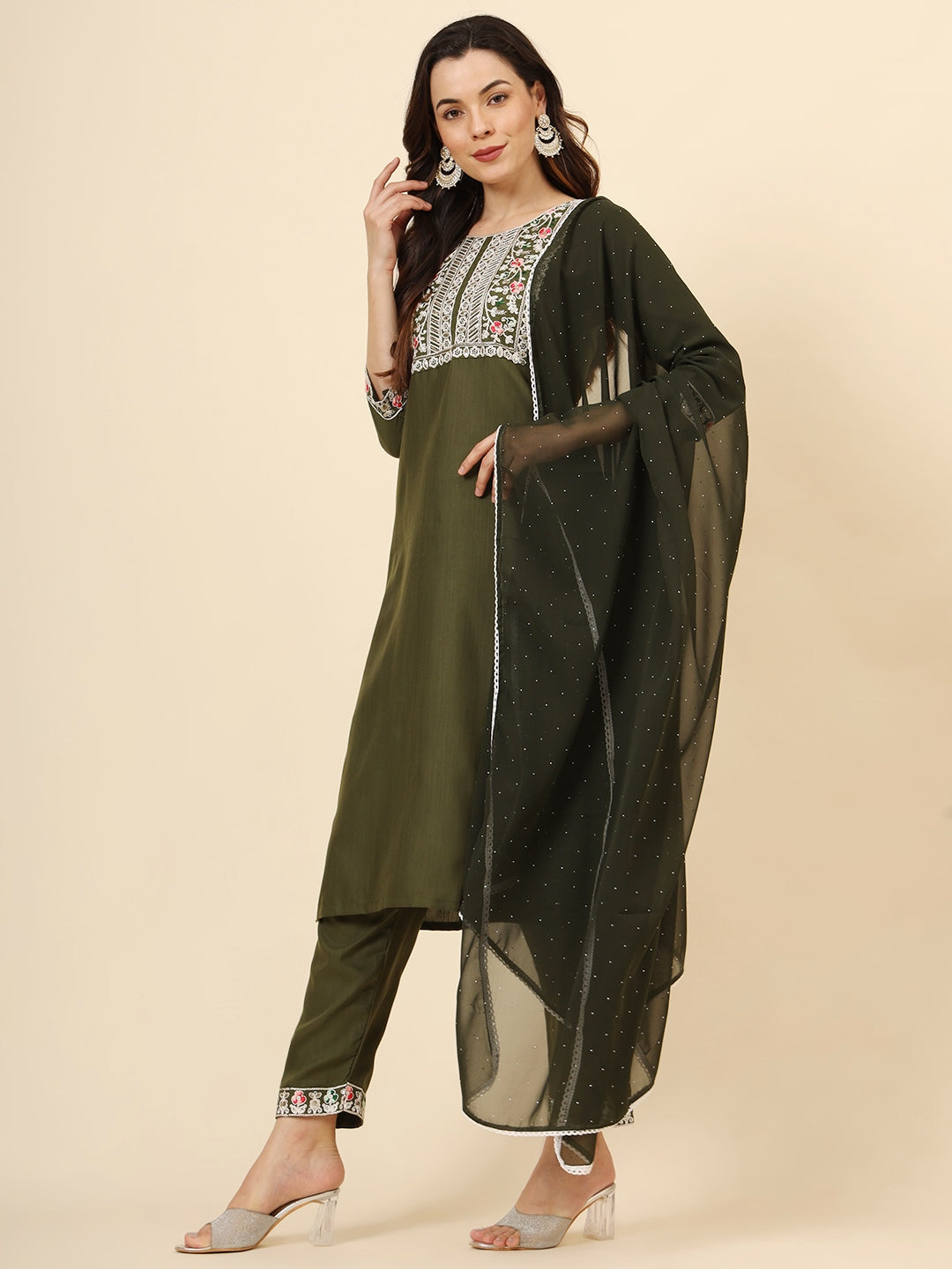 Graceful Cotton Salwar Kameez with Embroidery | Elegant Ethnic Wear for Women