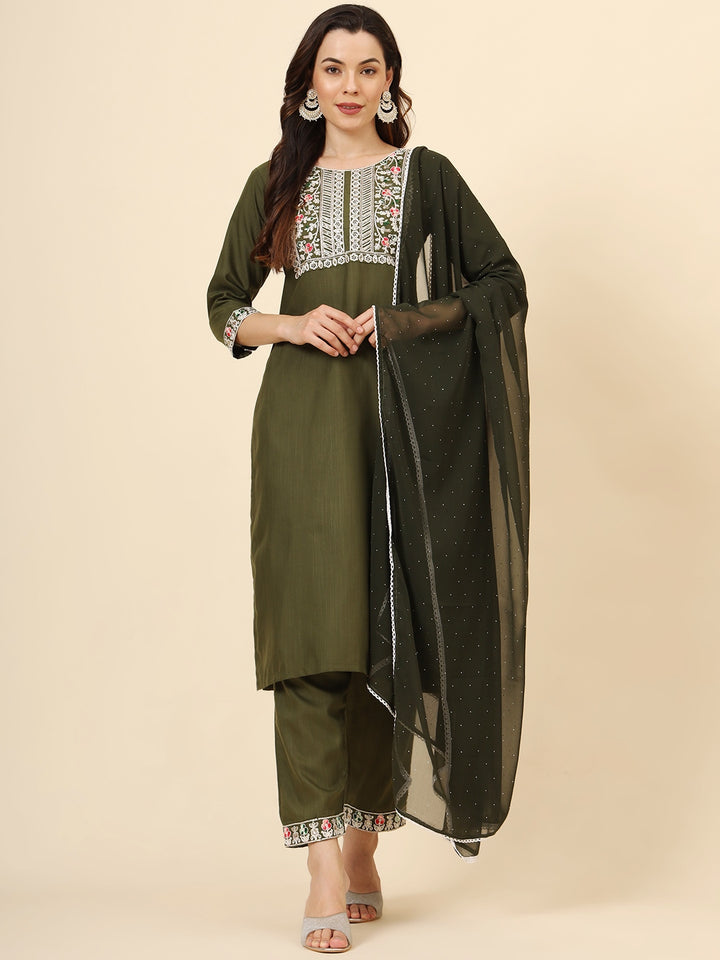 Graceful Cotton Salwar Kameez with Embroidery | Elegant Ethnic Wear for Women