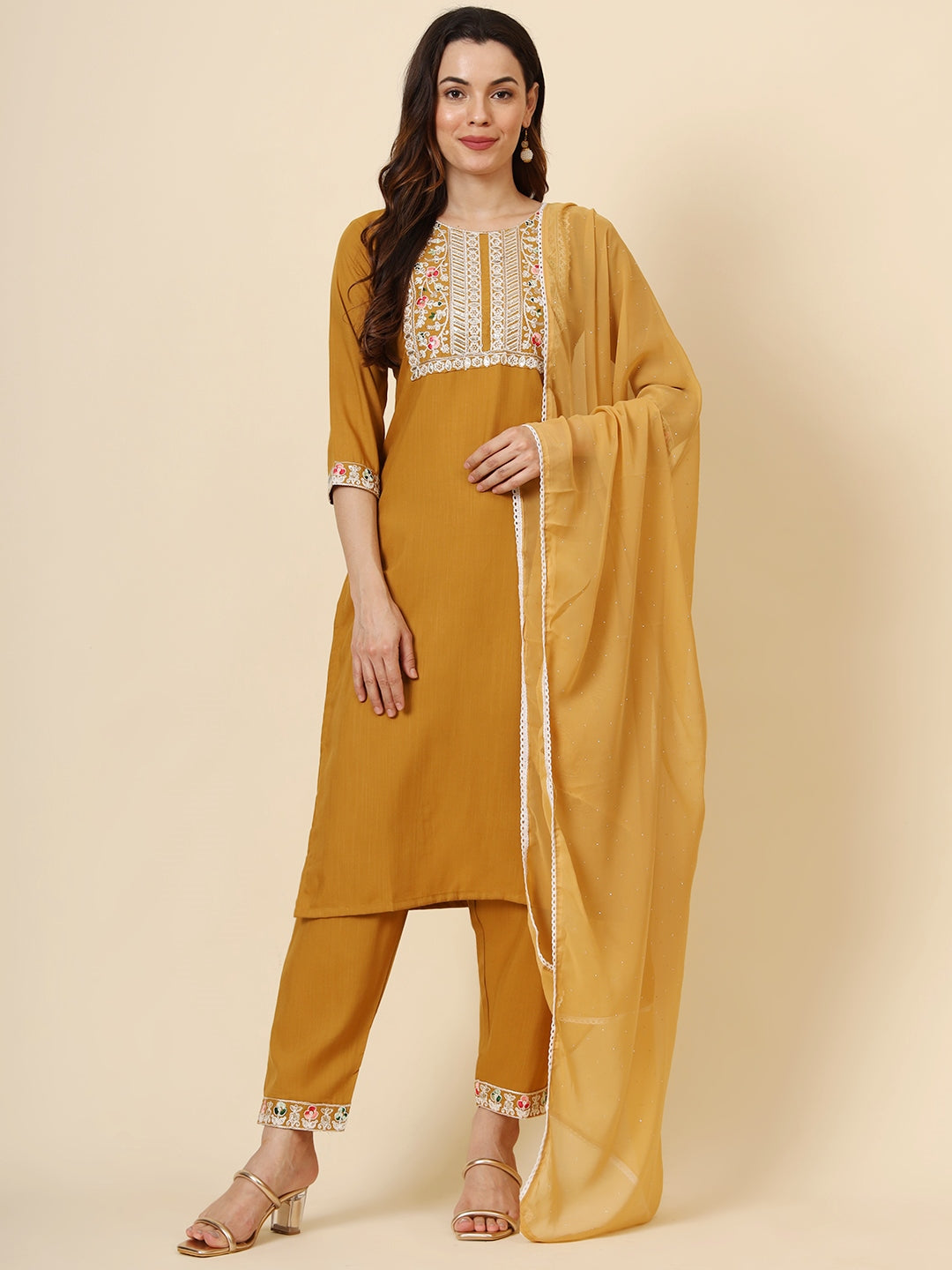 Graceful Cotton Salwar Kameez with Embroidery | Elegant Ethnic Wear for Women