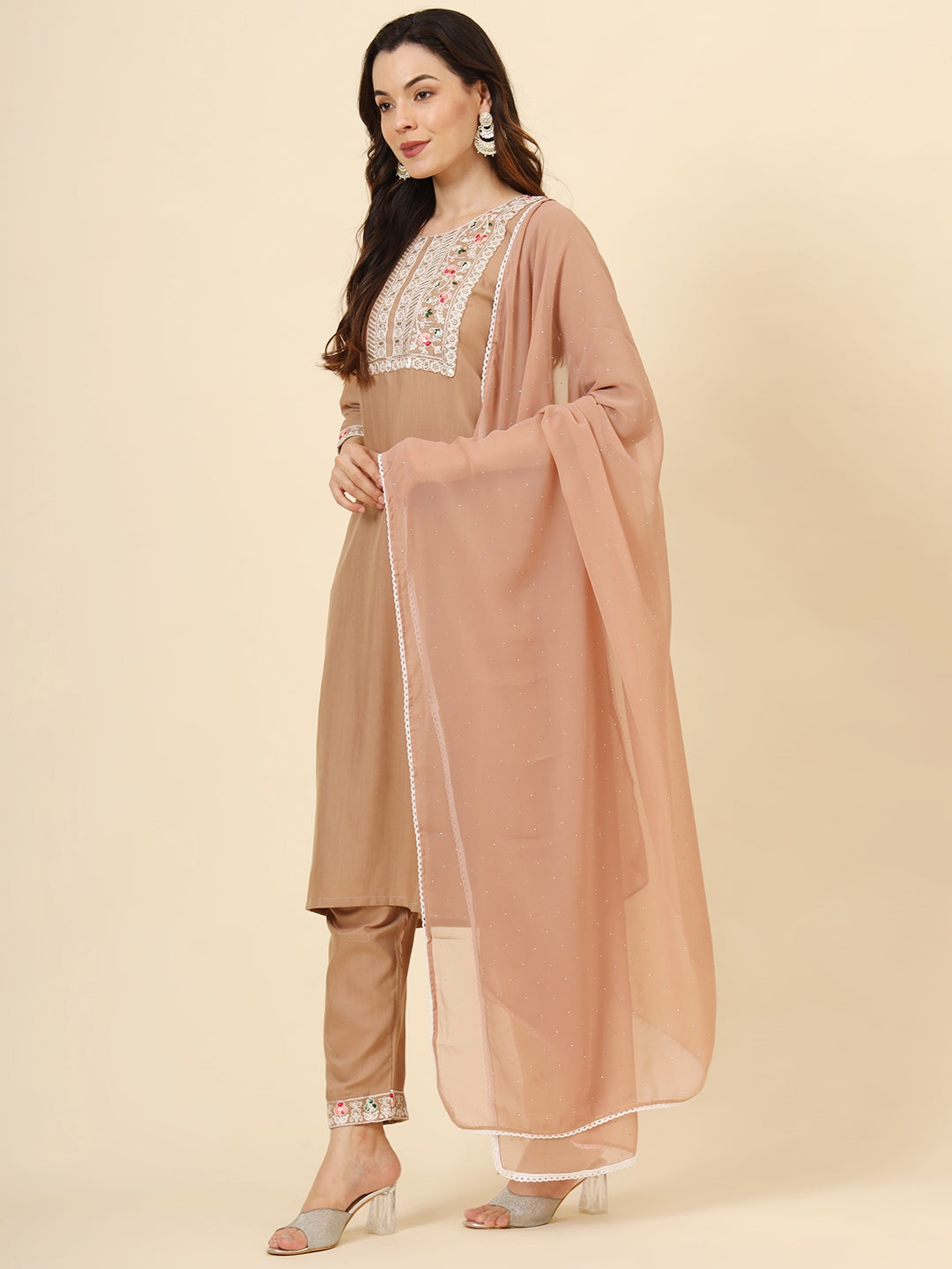 Graceful Cotton Salwar Kameez with Embroidery | Elegant Ethnic Wear for Women