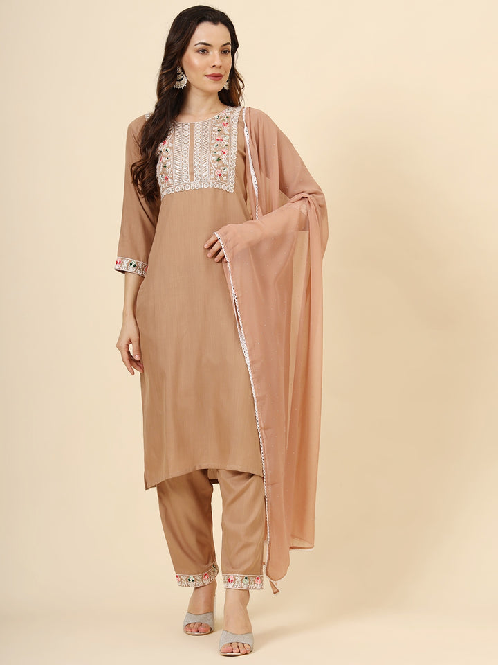 Graceful Cotton Salwar Kameez with Embroidery | Elegant Ethnic Wear for Women