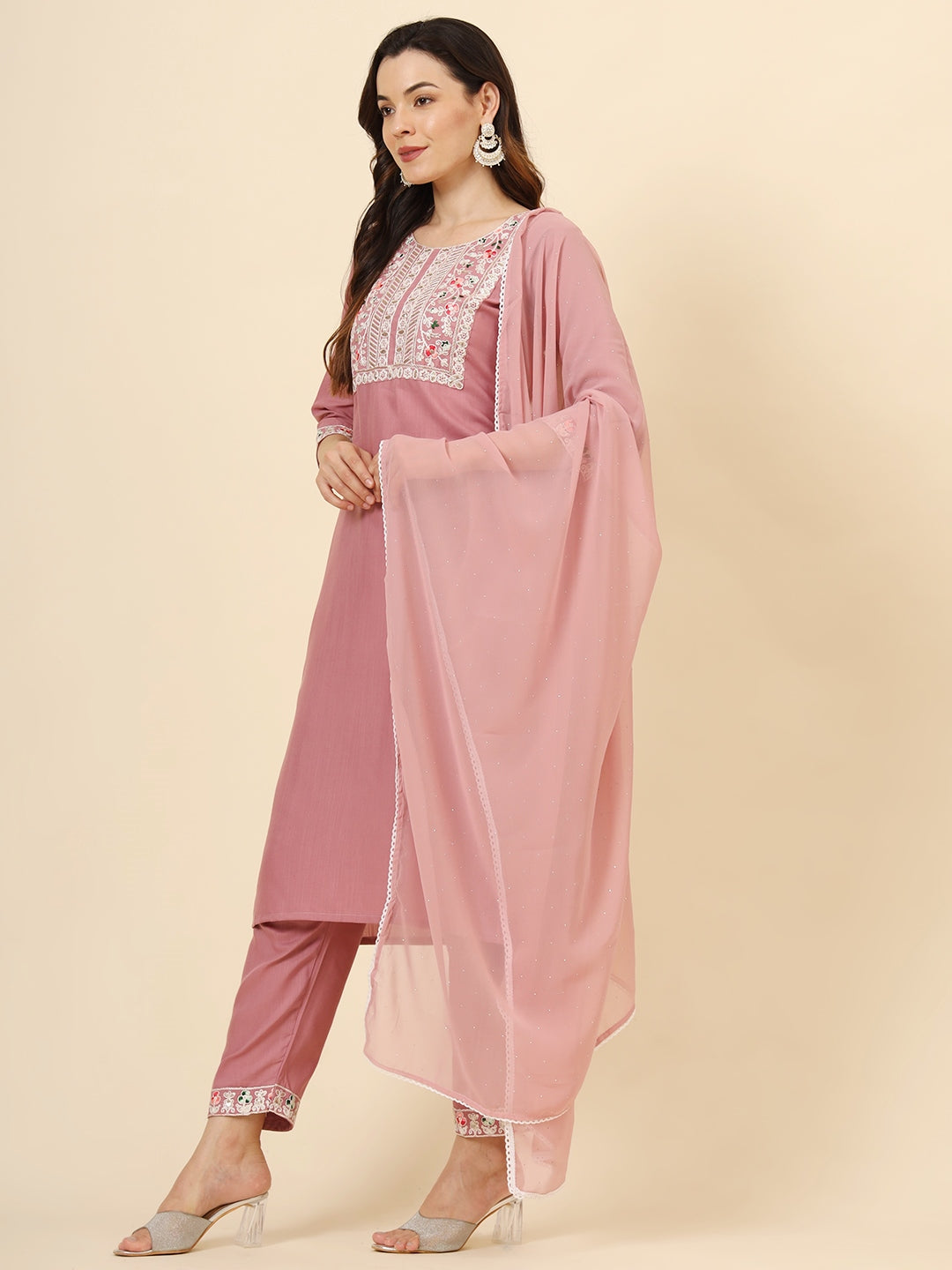 Graceful Cotton Salwar Kameez with Embroidery | Elegant Ethnic Wear for Women