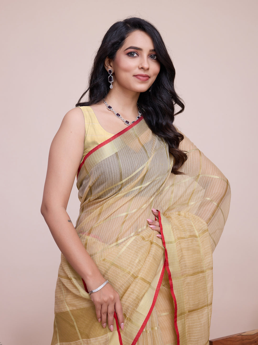 Stylish Kota Doriya Checked Saree with Blouse | Ideal Pick for Weddings and Parties