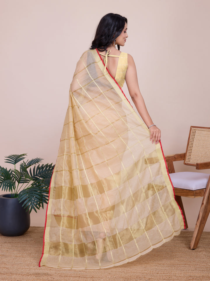 Stylish Kota Doriya Checked Saree with Blouse | Ideal Pick for Weddings and Parties