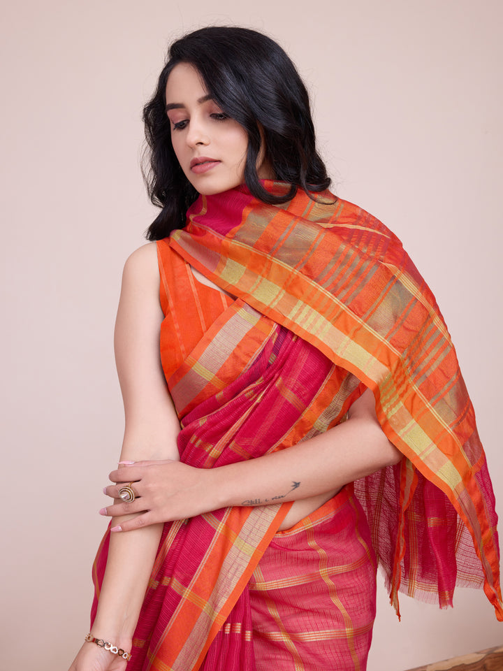 Beautiful Kota Doriya Saree with Blouse | Captivating Traditional Ensemble