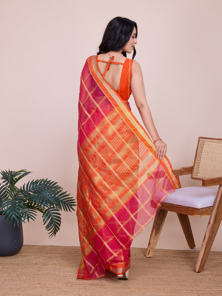 Beautiful Kota Doriya Saree with Blouse | Captivating Traditional Ensemble