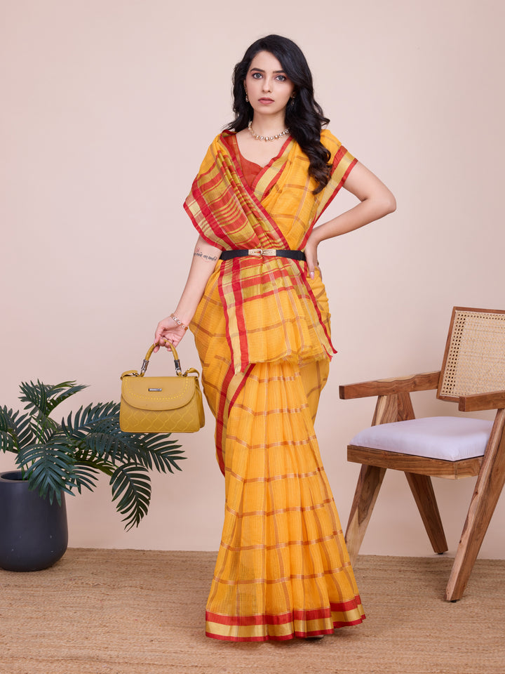 Beautiful Kota Doriya Saree with Blouse | Captivating Traditional Ensemble