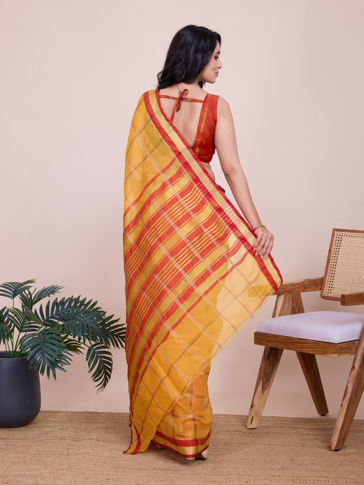 Beautiful Kota Doriya Saree with Blouse | Captivating Traditional Ensemble