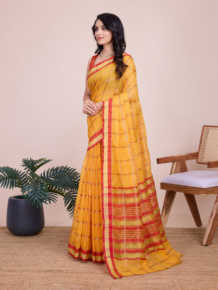 Beautiful Kota Doriya Saree with Blouse | Captivating Traditional Ensemble