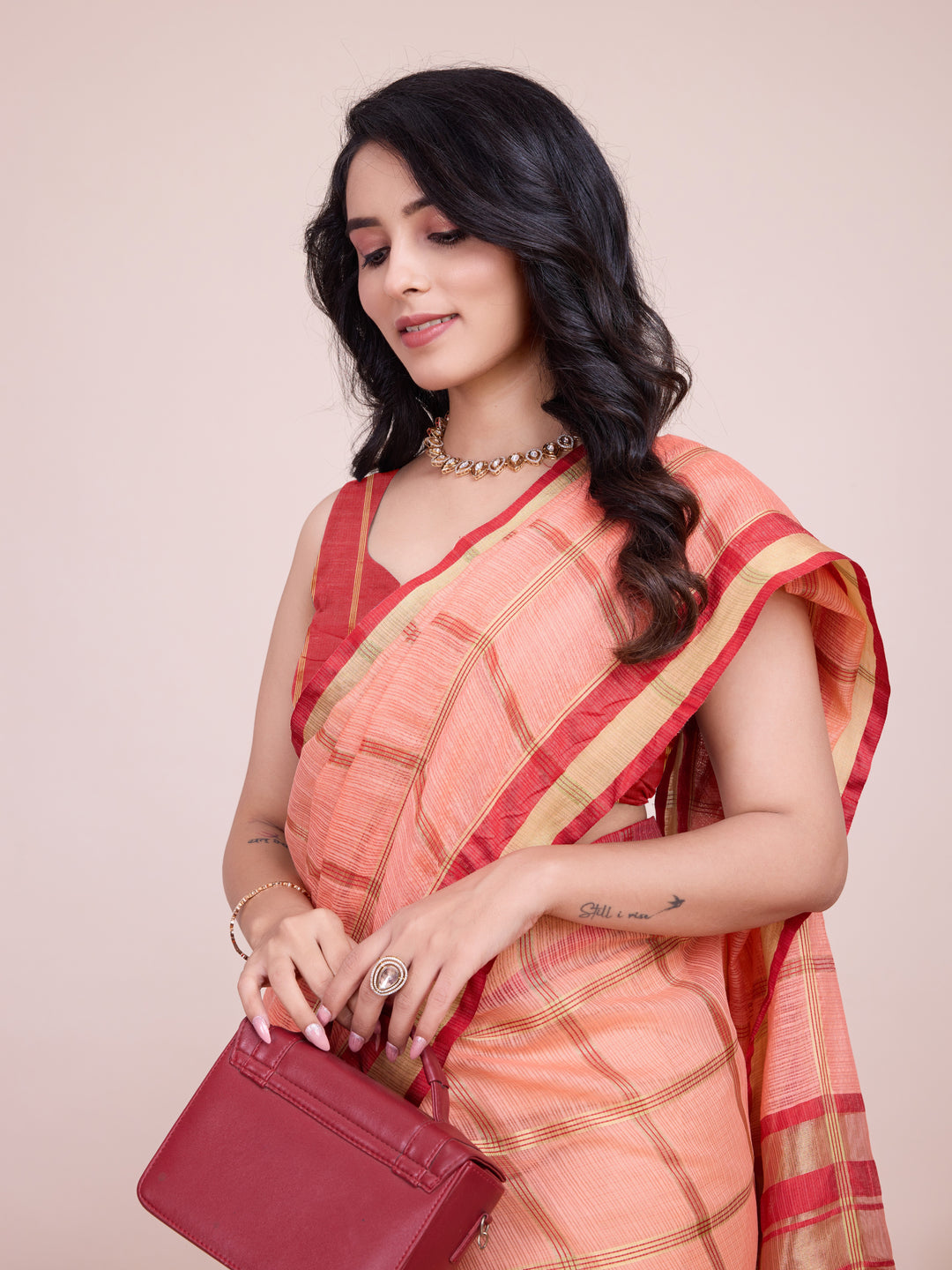 Beautiful Kota Doriya Saree with Blouse | Captivating Traditional Ensemble