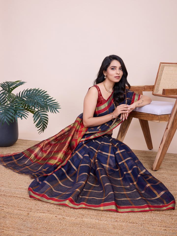 Beautiful Kota Doriya Saree with Blouse | Captivating Traditional Ensemble