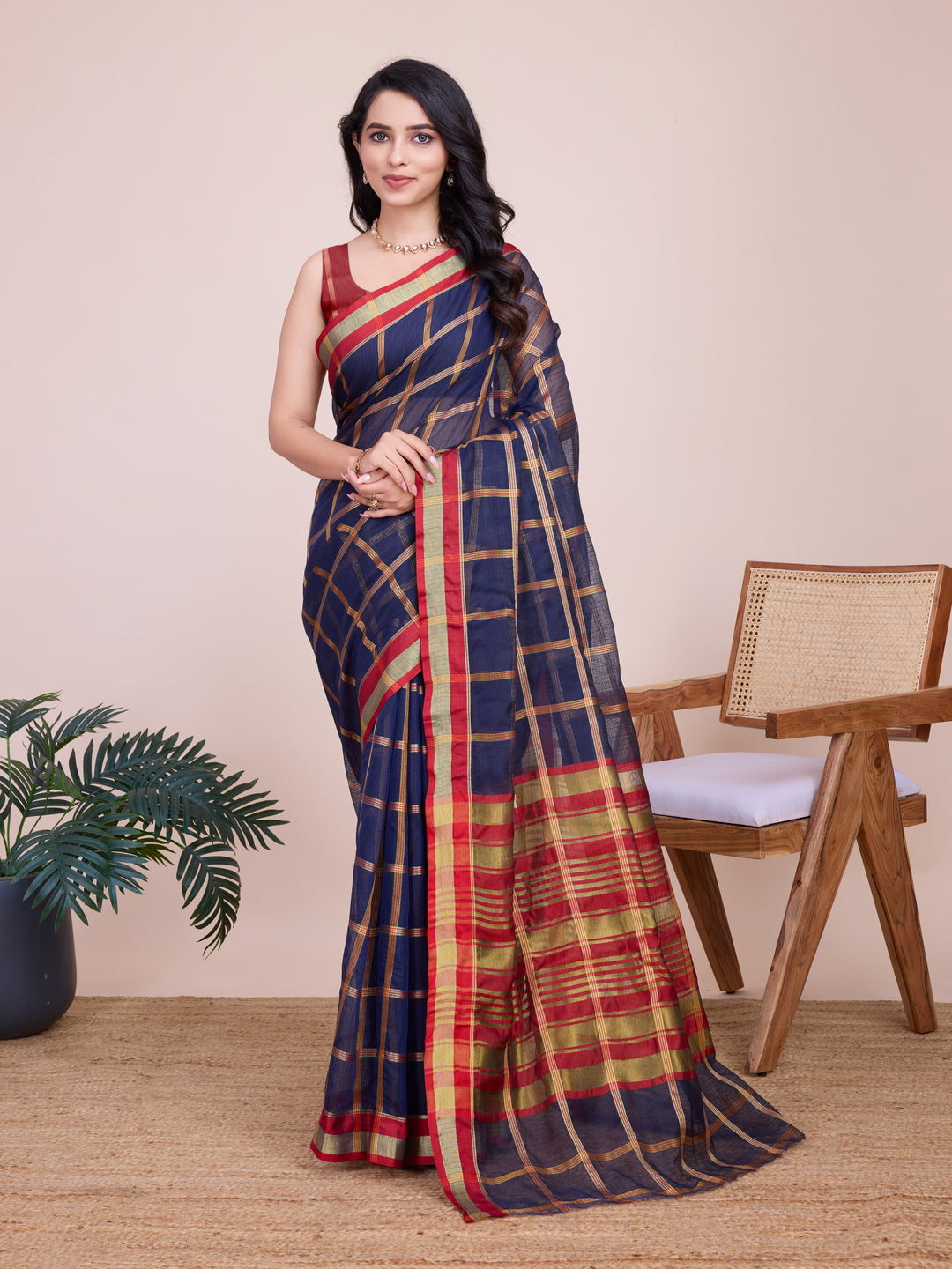 Beautiful Kota Doriya Saree with Blouse | Captivating Traditional Ensemble