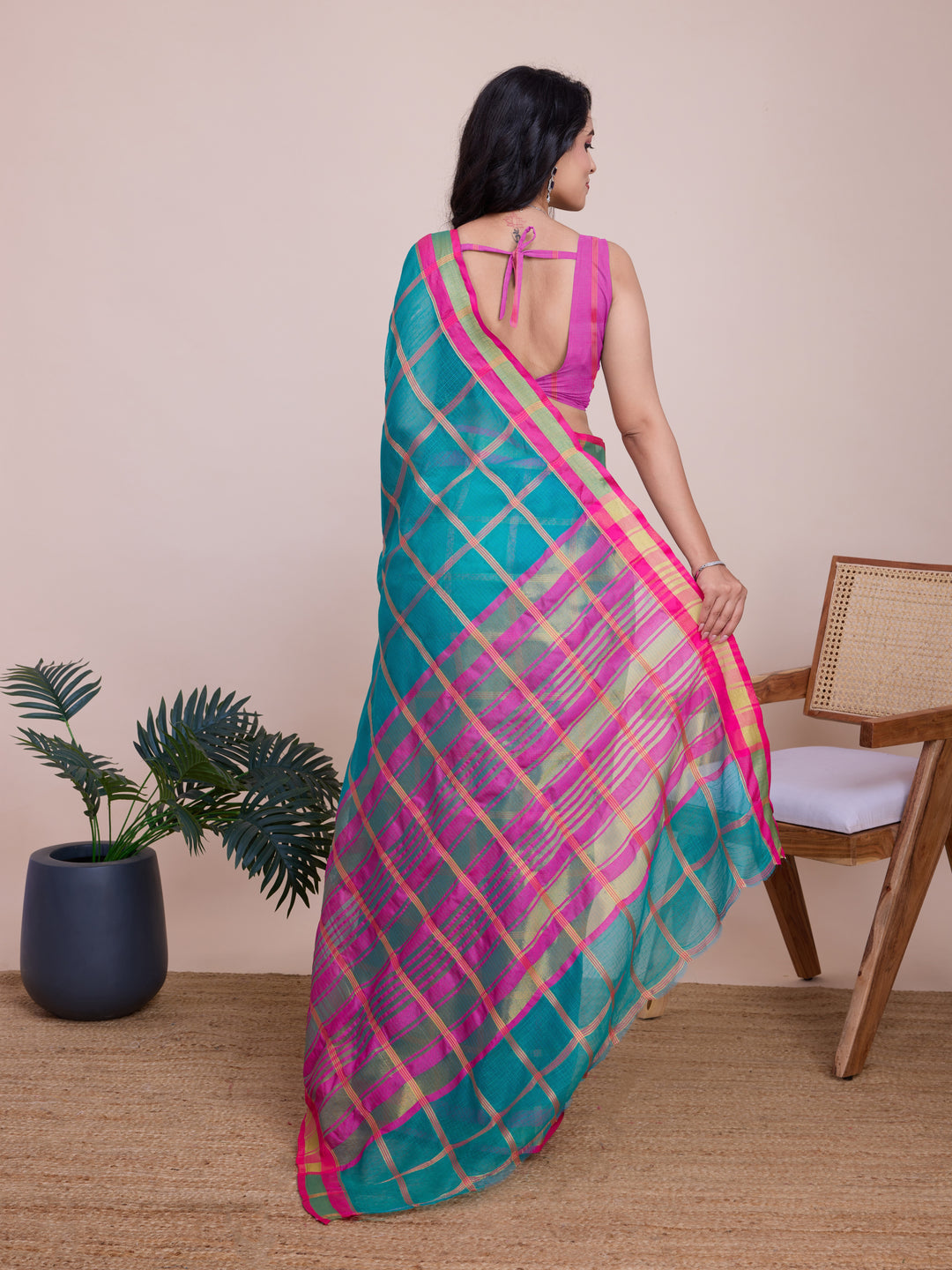 Beautiful Kota Doriya Saree with Blouse | Captivating Traditional Ensemble