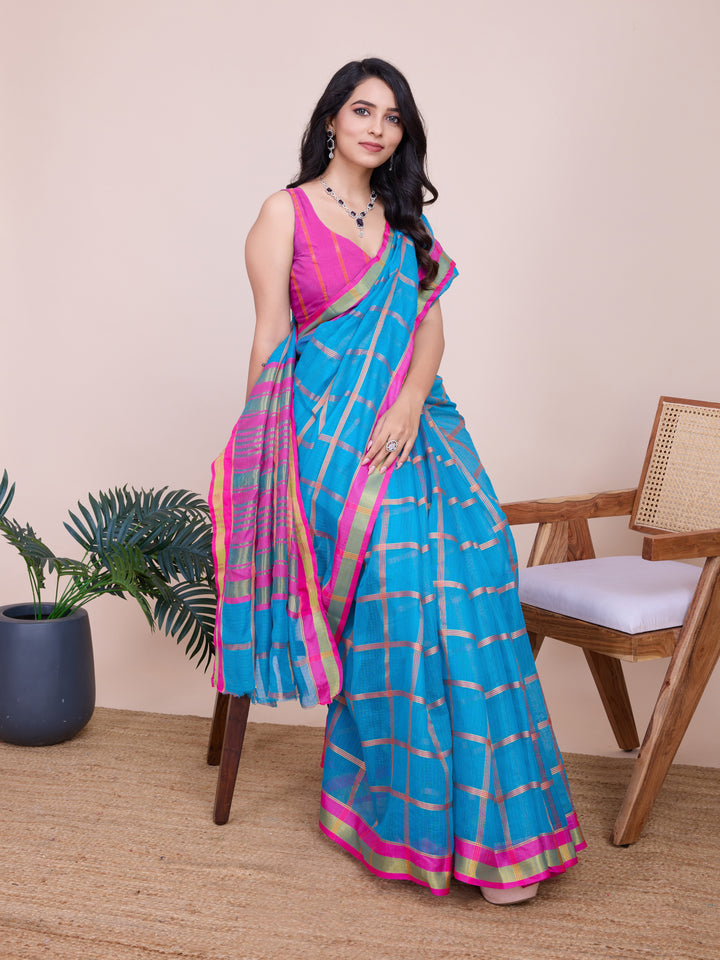 Beautiful Kota Doriya Saree with Blouse | Captivating Traditional Ensemble