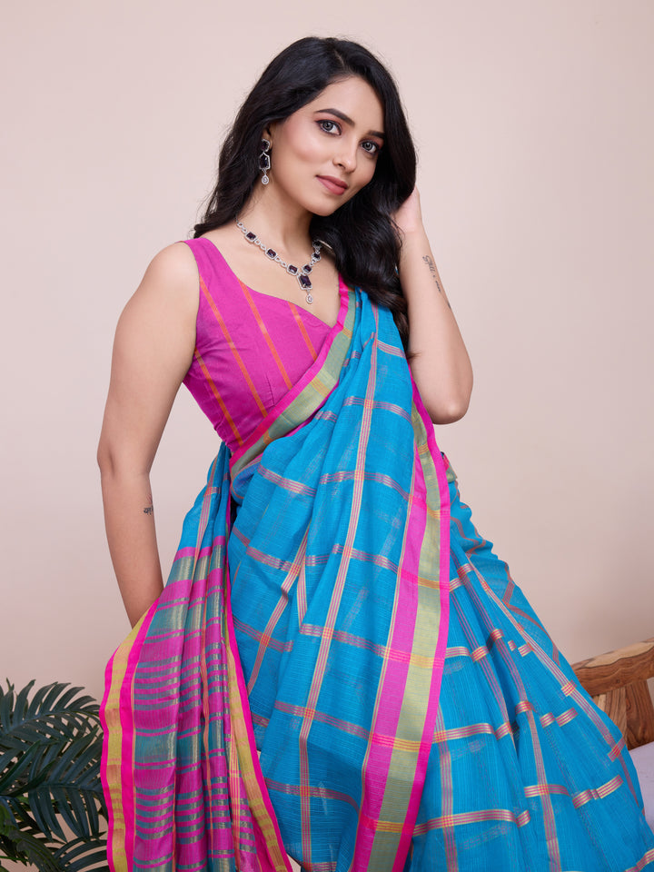 Beautiful Kota Doriya Saree with Blouse | Captivating Traditional Ensemble