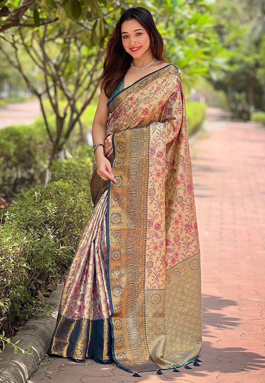 Beautiful Woven Silk Saree with | Ideal Pick for Weddings and Parties