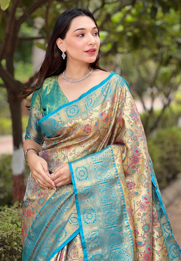 Beautiful Woven Silk Saree with | Ideal Pick for Weddings and Parties