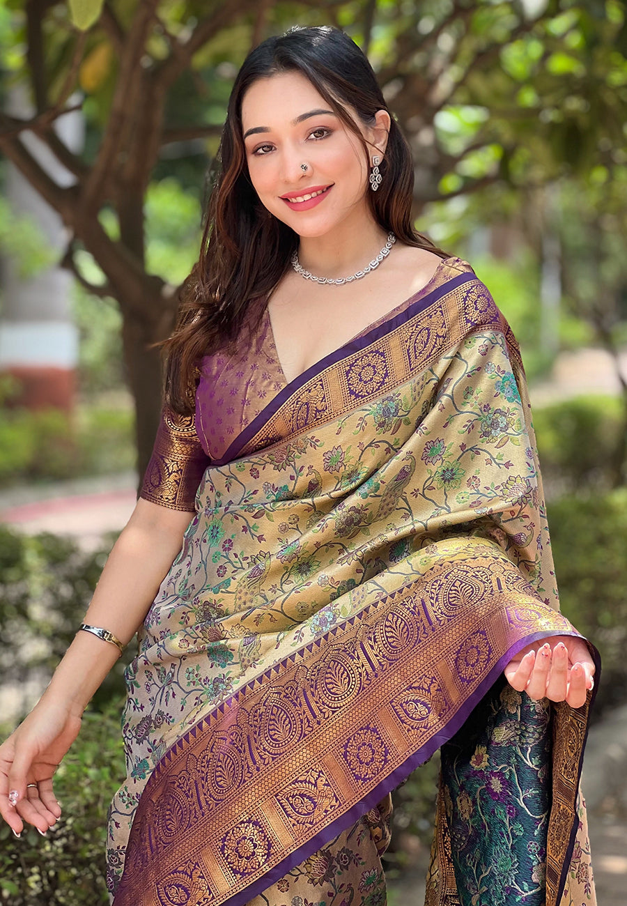 Beautiful Woven Silk Saree with | Ideal Pick for Weddings and Parties