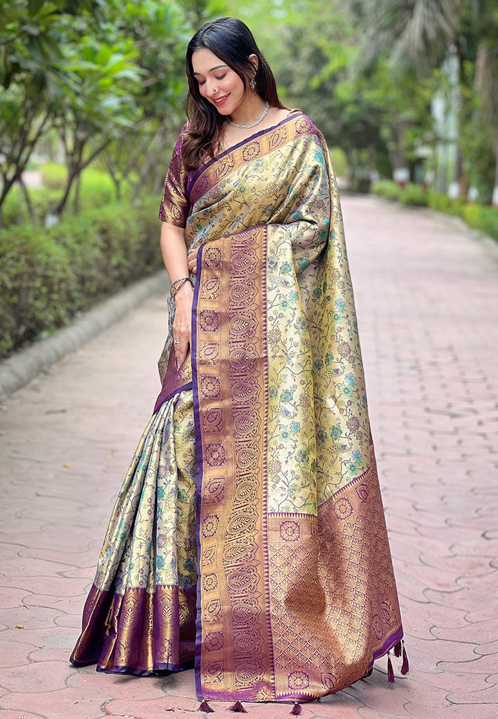 Beautiful Woven Silk Saree with | Ideal Pick for Weddings and Parties