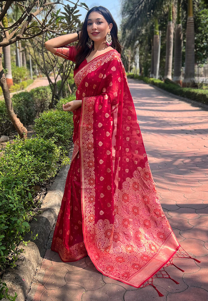 Organza Saree | An Ideal Pick for Weddings and Parties