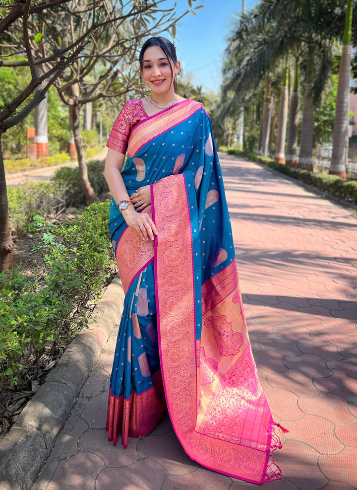 Radiant Soft Silk Saree with Blouse | Perfect for Special Celebrations