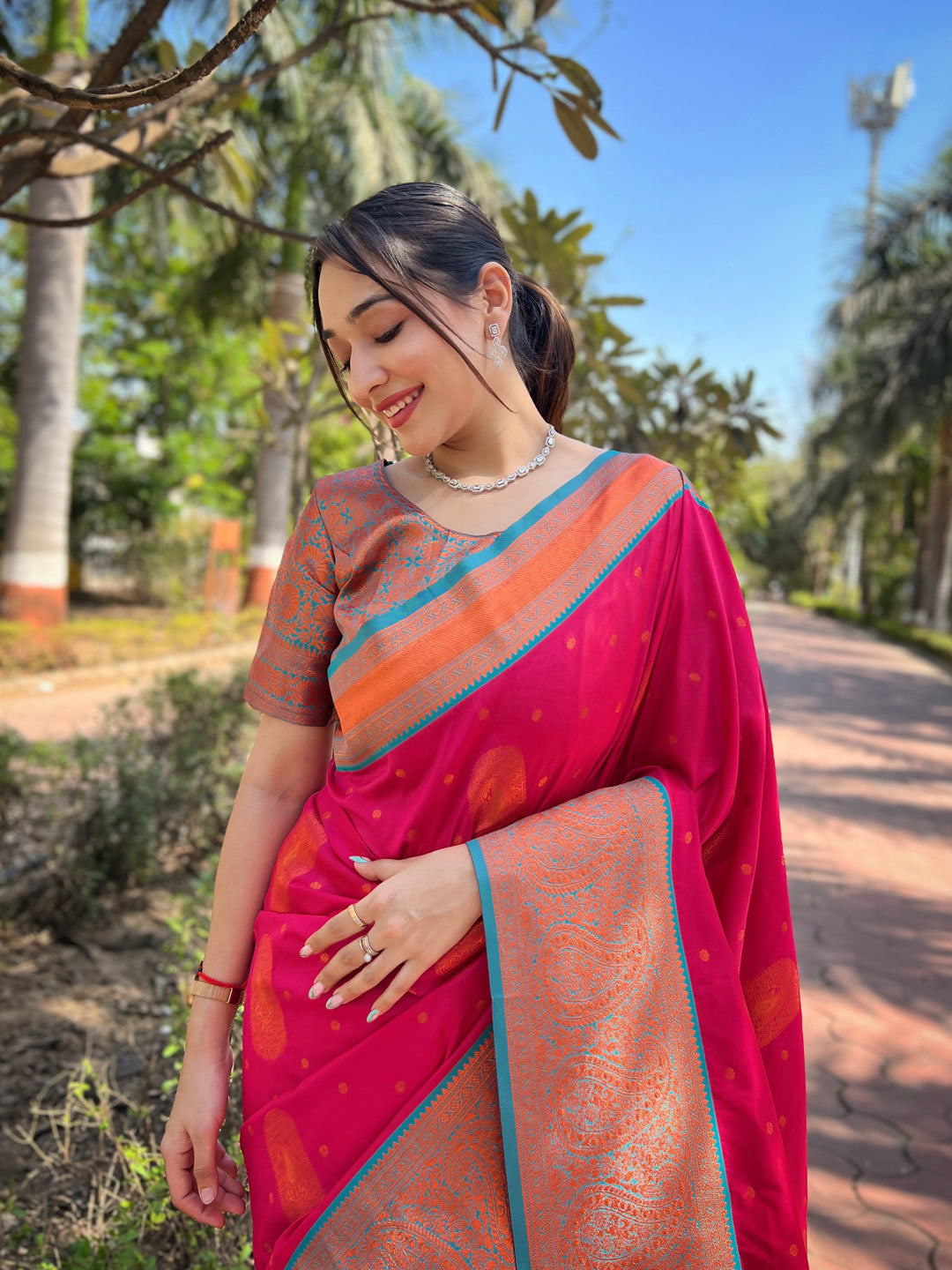 Radiant Soft Silk Saree with Blouse | Perfect for Special Celebrations