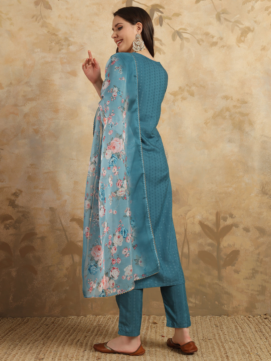 Elegant Sea Green Viscose Rayon Salwar Kameez with Intricate Embroidery | Perfect Ethnic Wear