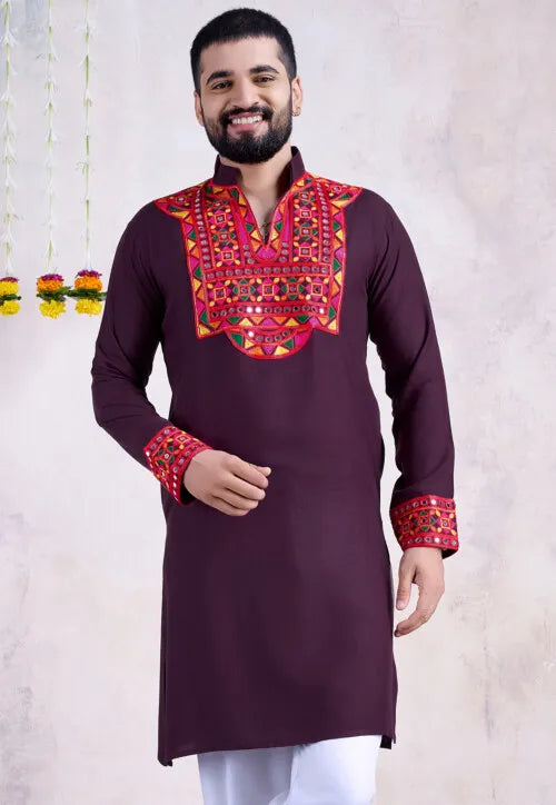 Kurta for Men | Traditional Ethnic Embroidered Kurta for Men