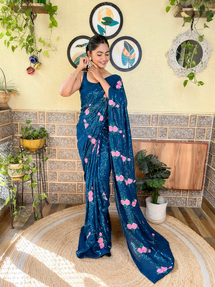 Stylish Georgette Saree | Designed for Grand Celebrations