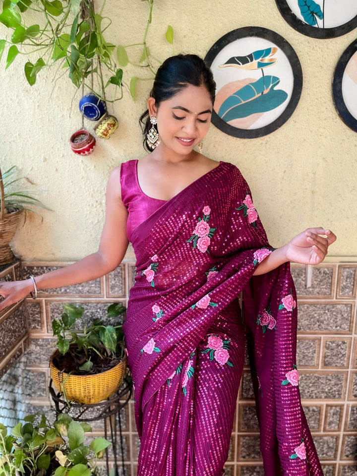 Stylish Georgette Saree | Designed for Grand Celebrations