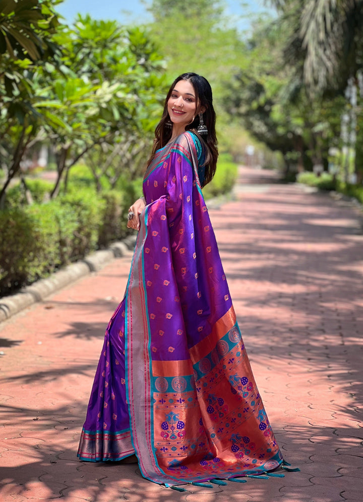 Paithani Silk Saree | Woven Designer Work for Special Events & Weddings