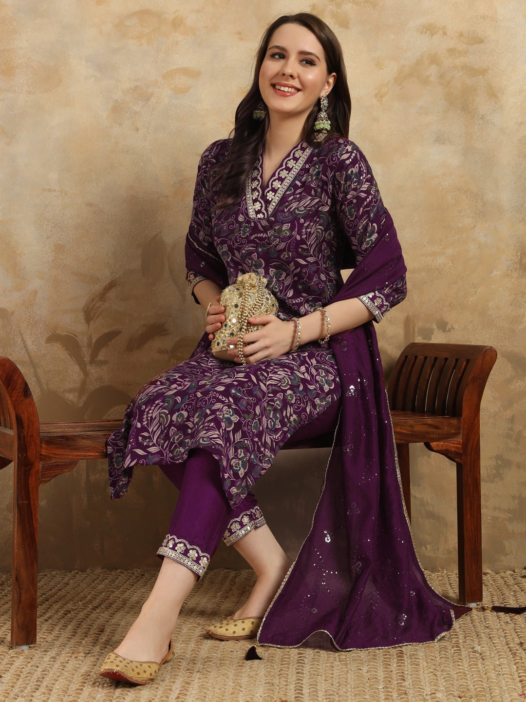 Viscose Chanderi Salwar Kameez with Elegant Embroidery | Ethnic Designer Outfit