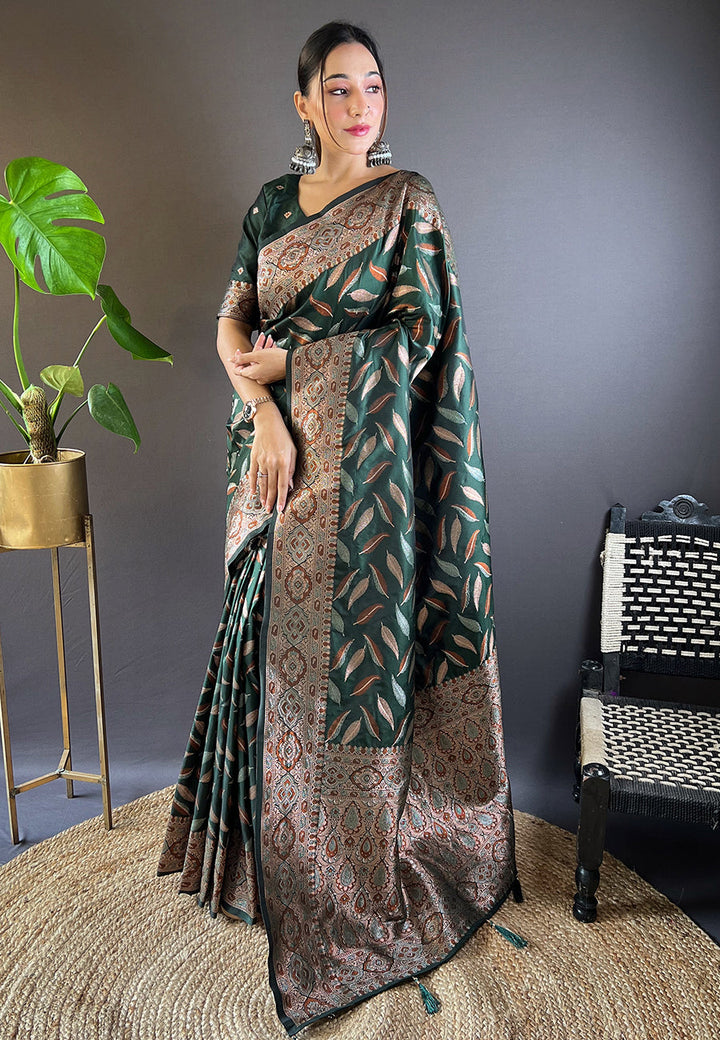 Elegant Soft-Silk Saree with Woven Jari Design | Perfect for Weddings & Festivals