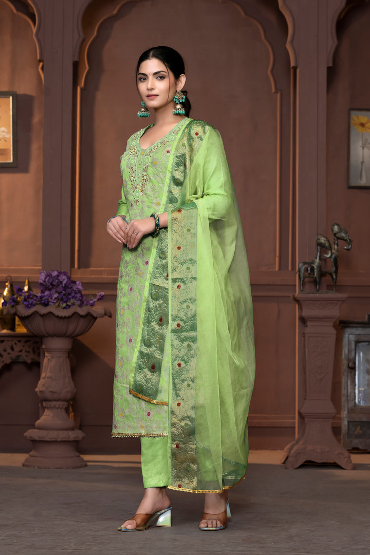 Elegant Muslin Cotton Salwar Kameez with Handwork | Wevon Designer Collection