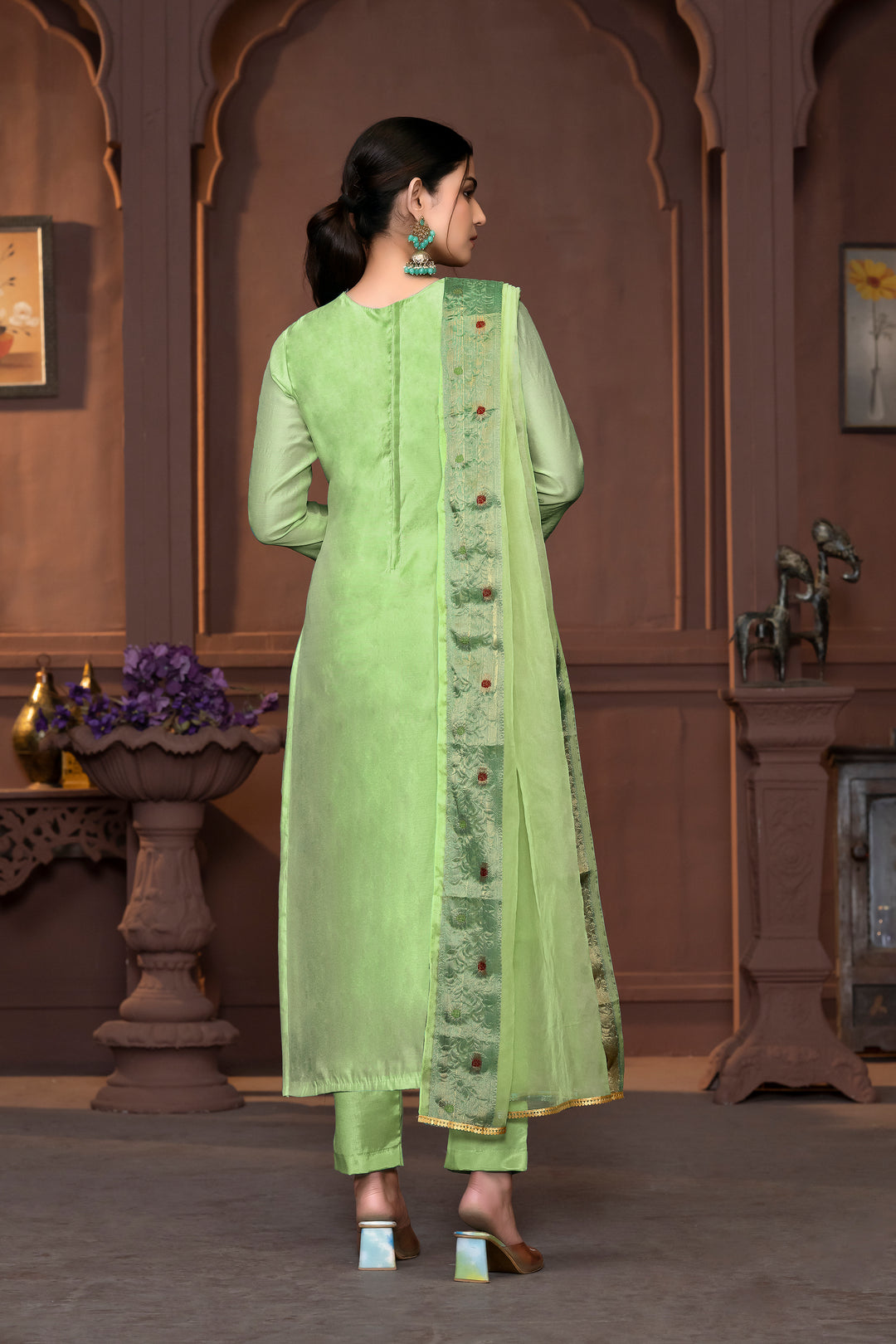 Elegant Muslin Cotton Salwar Kameez with Handwork | Wevon Designer Collection